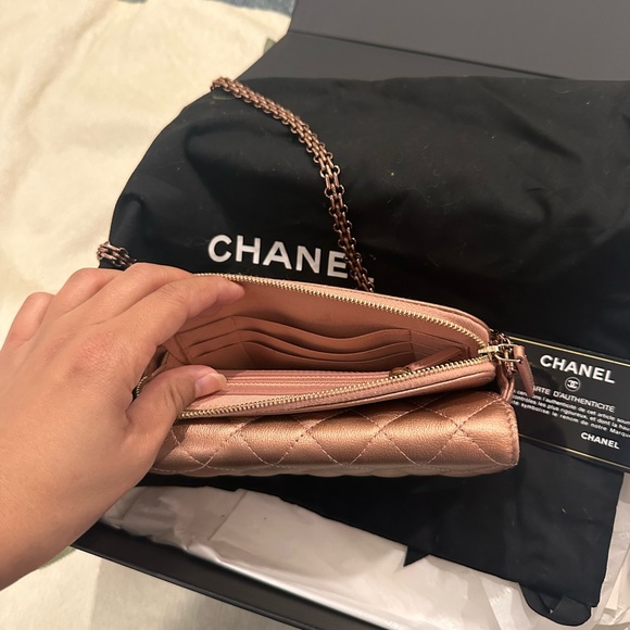 Selling Chanel phone holder with built in wallet and extra pocket for lipstick - Picture 6 of 8